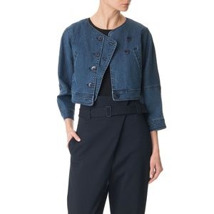 Tibi Denim Cropped Jean Jacket Size 2